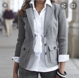 Cabi wool and sweater blazer